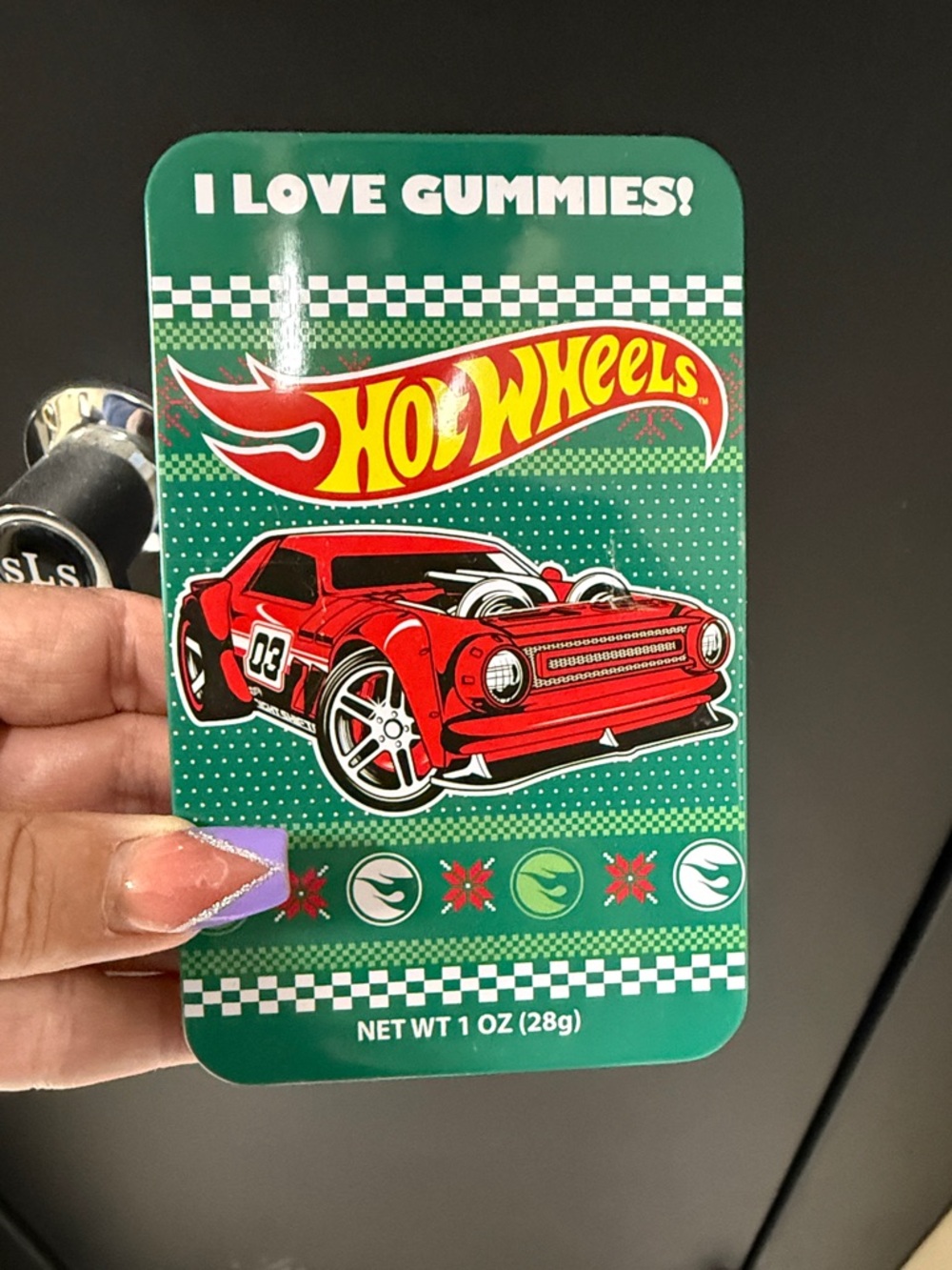 Hot Wheels I Love Gummies Tin - Red Car